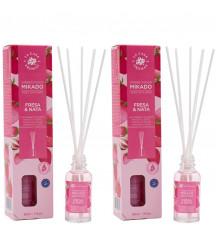 LA CASA DE LOS AROMAS Patyczki zapachowe TRUSKAWKI I ŚMIETANA 30 ml, pakiet 2 opakowań  2