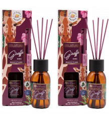  LA CASA DE LOS AROMAS SAFARI Patyczki zapachowe GIRAFFE CHIC 95 ml, pakiet 2 opakowań 2