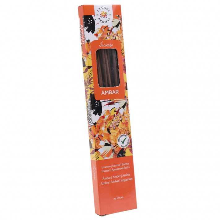 LA CASA DE LOS AROMAS INTENSO Kadzidła zapachowe AMBER, 20 szt
