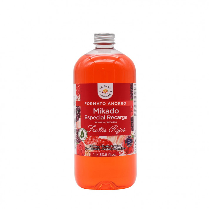 LA CASA DE LOS AROMAS INTENSO Płyn zapachowy CZERWONE OWOCE, 1000 ml  zapas