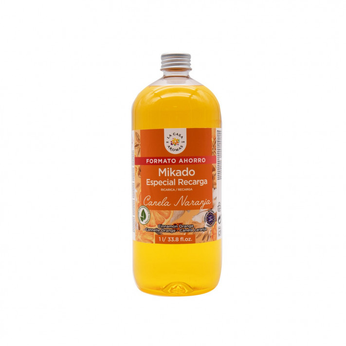 LA CASA DE LOS AROMAS INTENSO Płyn zapachowy CYNAMON POMARAŃCZA, 1000 ml  zapas