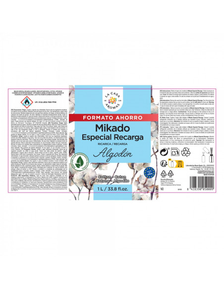 LA CASA DE LOS AROMAS INTENSO Płyn zapachowy KWIAT BAWEŁNY, 1000 ml zapas