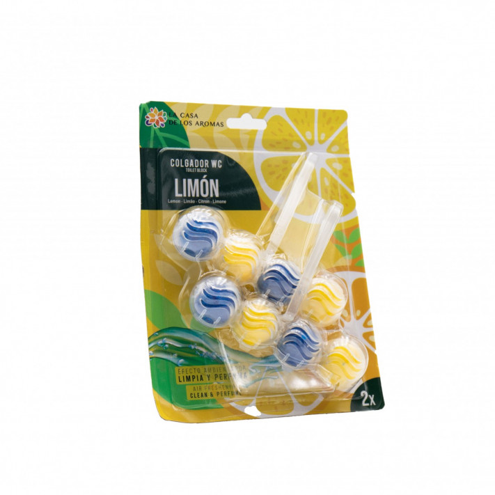 LA CASA DE LOS AROMAS Zawieszka do toalety LEMON, 2x56g