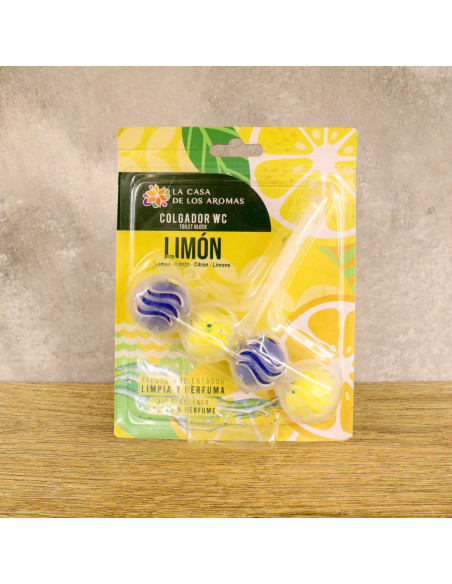 LA CASA DE LOS AROMAS Zawieszka do toalety LEMON, 2x56g