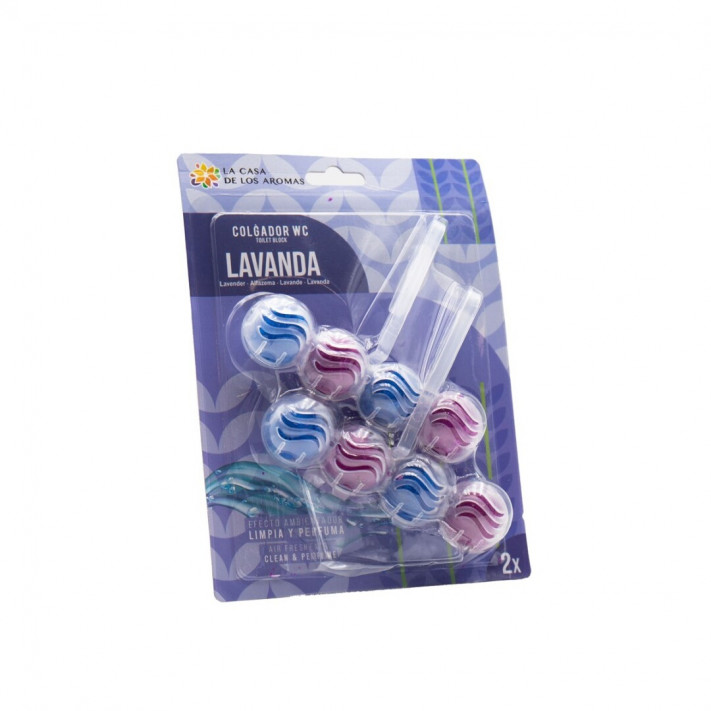 LA CASA DE LOS AROMAS Zawieszka do toalety LAWENDA, 2x56 g