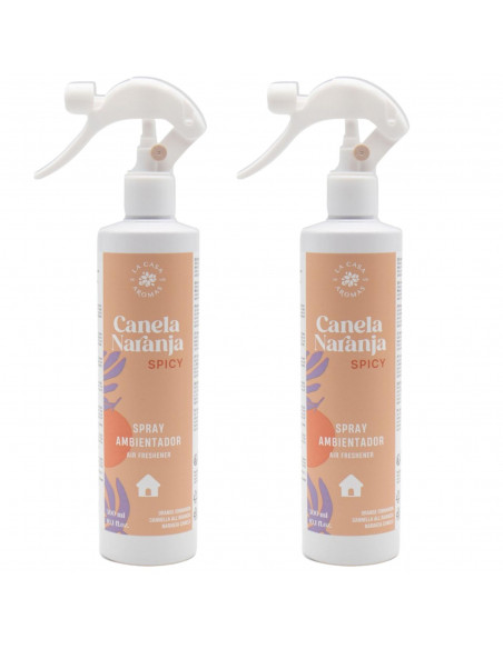 LA CASA DE LOS AROMAS Odświeżacz powietrza mgiełka CYNAMON POMARAŃCZA 300 ml, pakiet 2 sztuk