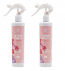 LA CASA DE LOS AROMAS Odświeżacz powietrza mgiełka CZERWONE OWOCE 300 ml, pakiet 2 sztuk