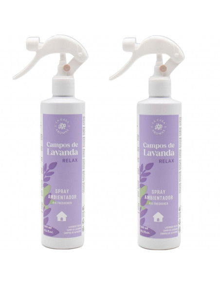 LA CASA DE LOS AROMAS Odświeżacz powietrza mgiełka LAWENDA 300 ml, pakiet 2 szt.