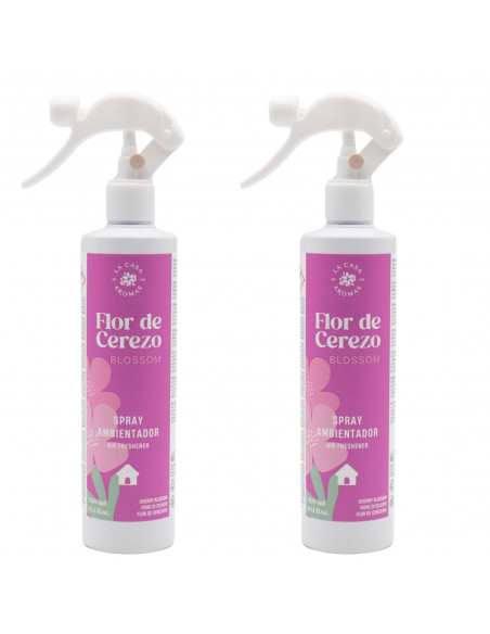 LA CASA DE LOS AROMAS Odświeżacz powietrza mgiełka KWIAT WIŚNI 300 ml, pakiet 2 sztuk