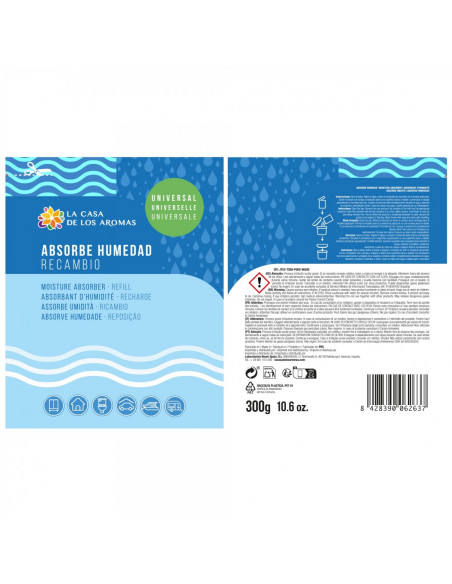 LA CASA DE LOS AROMAS Pochłaniacz wilgoci NEUTRAL Zapas, 300 g