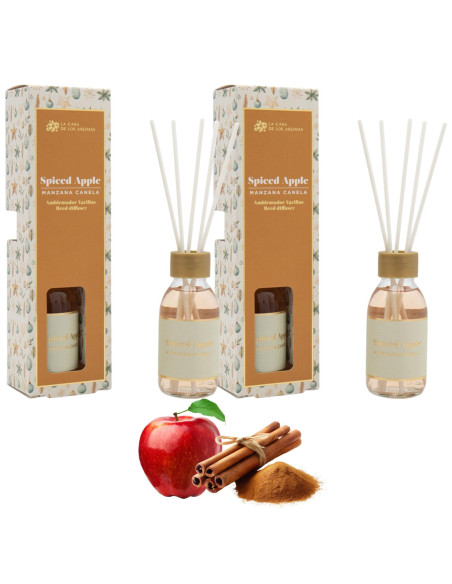 LA CASA DE LOS AROMAS X-MAS Patyczki zapachowe CYNAMON JABŁKO 95 ml, pakiet 2 opakowań