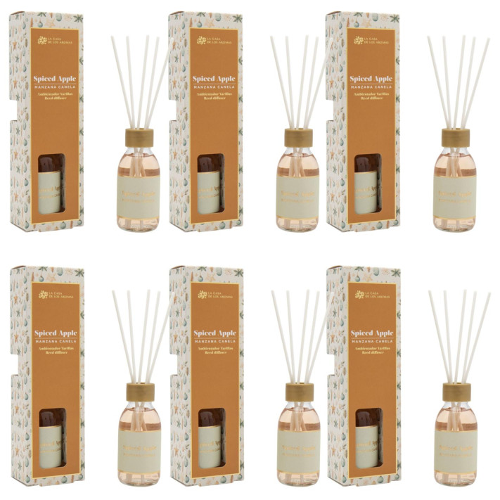 LA CASA DE LOS AROMAS X-MAS Patyczki zapachowe CYNAMON JABŁKO 95 ml, pakiet 6 opakowań