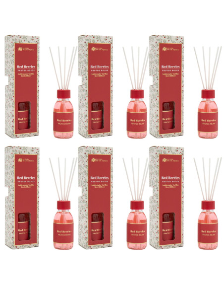 LA CASA DE LOS AROMAS X-MAS Patyczki zapachowe CZERWONE OWOCE 95 ml, pakiet 6 opakowań