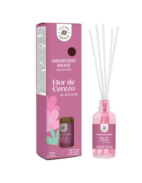 LA CASA DE LOS AROMAS INTENSO Patyczki zapachowe KWIAT WIŚNI, 50 ml