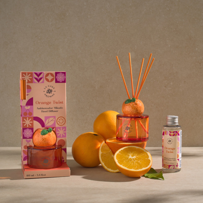 LA CASA DE LOS AROMAS FRUITY Patyczki zapachowe OWOCOWO - POMARAŃCZOWY AKCENT, 100 ml