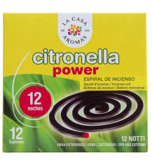 LA CASA DE LOS AROMAS CITRONELLA Spirala o zapachu TRAWY CYTRYNOWEJ, 12 szt. zapas