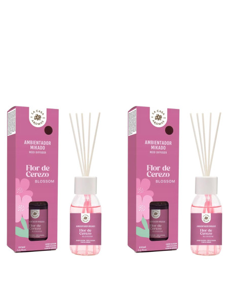 LA CASA DE LOS AROMAS INTENSO Patyczki zapachowe KWIAT WIŚNI 100 ml, pakiet 2 opakowań