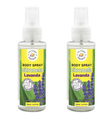 LA CASA DE LOS AROMAS CITRONELLA Mgiełka do ciała o zapachu LAWENDA 100 ml, pakiet 2 szt.