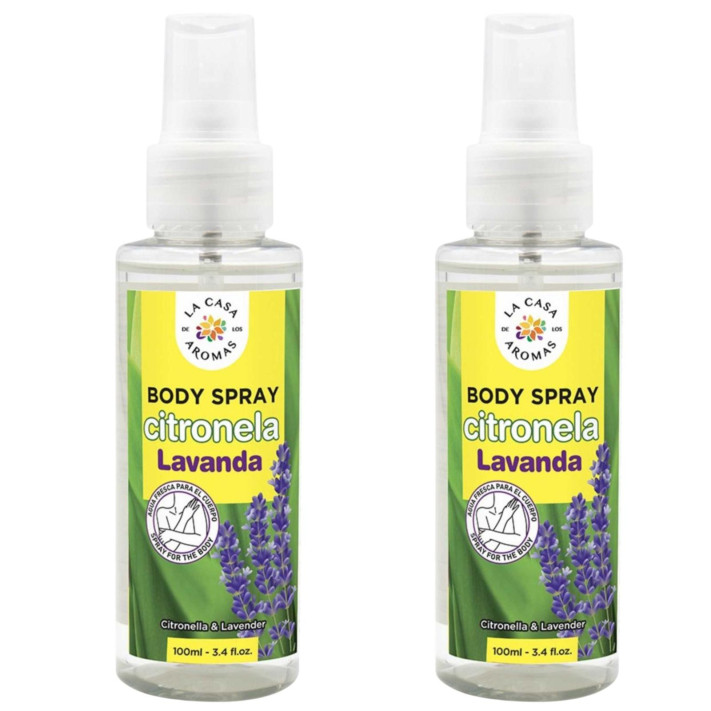 LA CASA DE LOS AROMAS CITRONELLA Mgiełka do ciała o zapachu LAWENDA 100 ml, pakiet 2 szt.