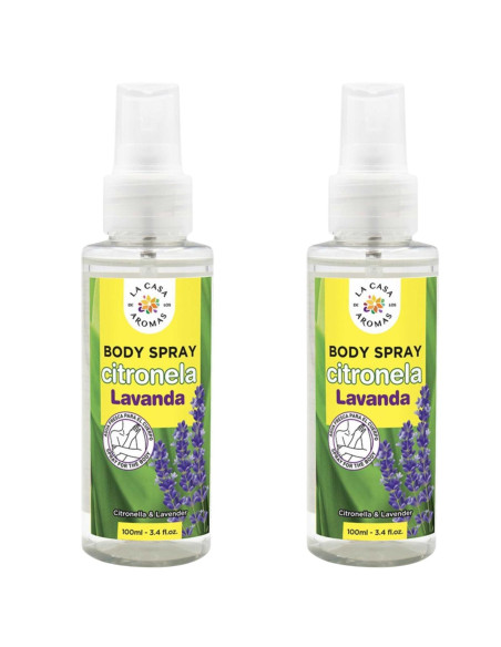 LA CASA DE LOS AROMAS CITRONELLA Mgiełka do ciała o zapachu LAWENDA 100 ml, pakiet 2 szt.