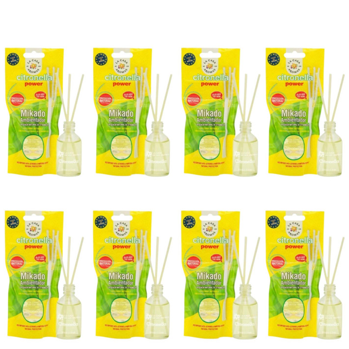 CITRONELLA LA CASA DE LOS AROMAS Patyczki zapachowe 30 ml, pakiet 8 opakwań