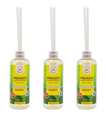 LA CASA DE LOS AROMAS INTENSO Patyczki zapachowe CITRONELLA TRAWA CYTRYNOWA 250 ml zapas, pakiet 3 opakowań