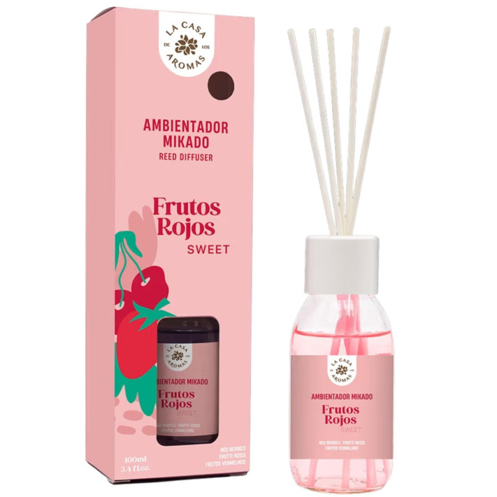 LA CASA DE LOS AROMAS INTENSO Patyczki zapachowe CZERWONE OWOCE , 100 ml