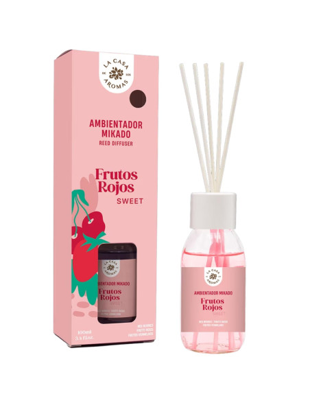 LA CASA DE LOS AROMAS INTENSO Patyczki zapachowe CZERWONE OWOCE , 100 ml