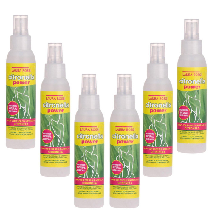 CITRONELLA LA CASA DE LOS AROMAS Mgiełka do ciała o zapachu TRAWY CYTRYNOWEJ 125 ml, pakiet 6 szt.