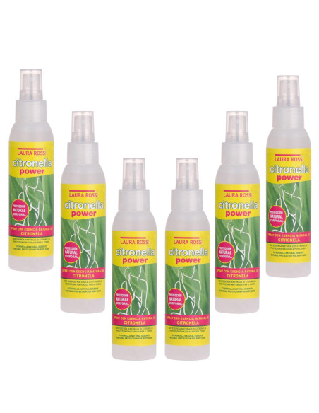 CITRONELLA LA CASA DE LOS AROMAS Mgiełka do ciała o zapachu TRAWY CYTRYNOWEJ 125 ml, pakiet 6 szt.