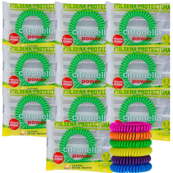 CITRONELLA LA CASA DE LOS AROMAS Bransoletka spiralna o zapachu TRAWY CYTRYNOWEJ, 10 sztuk