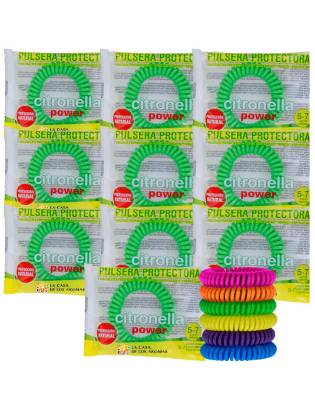 CITRONELLA LA CASA DE LOS AROMAS Bransoletka spiralna o zapachu TRAWY CYTRYNOWEJ, 10 sztuk