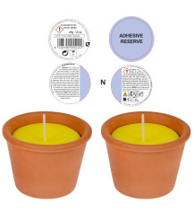 CITRONELLA Świeca zapachowa TRAWA CYTRYNOWA LA CASA DE LOS AROMAS 45 g, pakiet 2 szt