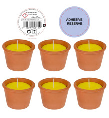 CITRONELLA Świeca zapachowa TRAWA CYTRYNOWA LA CASA DE LOS AROMAS 45 g, pakiet 6 szt