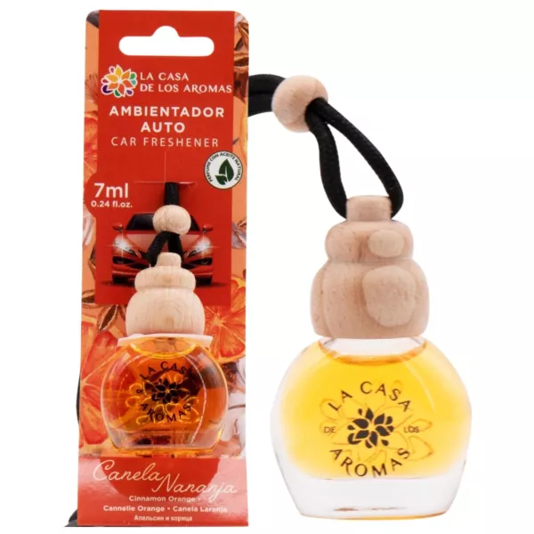 LA CASA DE LOS AROMAS Odświeżacz do samochodu CYNAMON-POMARAŃCZA , 7 ml 
