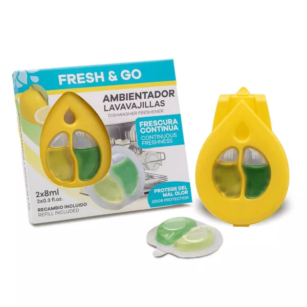 LA CASA DE LOS AROMAS FRESH & GO Odświeżacz do zmywarki CYTRYNA, 2 x 8 ml