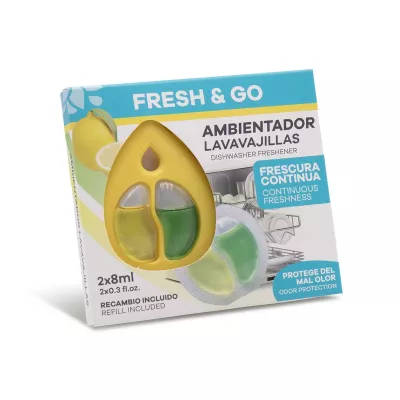 LA CASA DE LOS AROMAS FRESH & GO Odświeżacz do zmywarki CYTRYNA, 2 x 8 ml 2