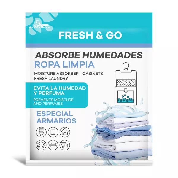 FRESH & GO Pochłaniacz wilgoci do szafy BAWEŁNA, 100 g