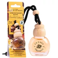 LA CASA DE LOS AROMAS Odświeżacz do samochodu DRZEWO SANDAŁOWE, 7 ml