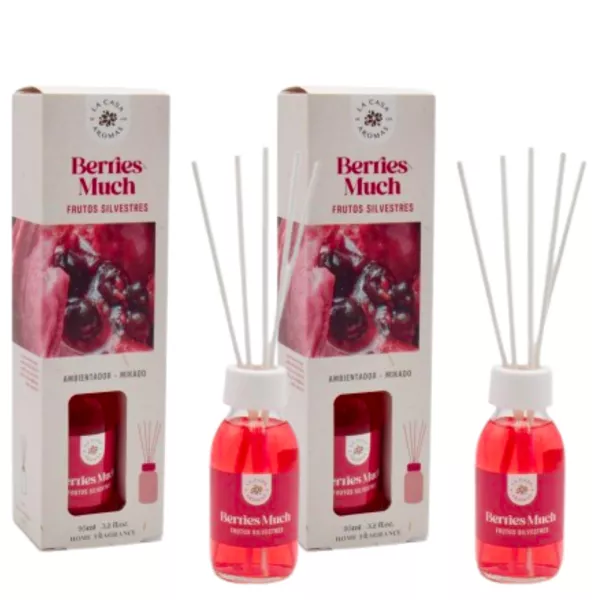 LA CASA DE LOS AROMAS BASIC Patyczki zapachowe BERRIES MUCH 95 ml, pakiet 2 opakowań