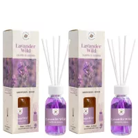 LA CASA DE LOS AROMAS BASIC Patyczki zapachowe LAWENDER WILD 95 ml, pakiet 2 opakowań