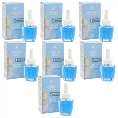 LA CASA DE LOS AROMAS Odświeżacz powietrza zapas KWIAT BAWEŁNY 20 ml, pakiet 7 szt. 2