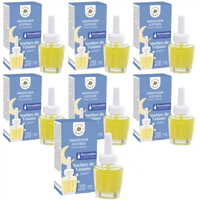 LA CASA DE LOS AROMAS Odświeżacz powietrza zapas  LETNIA NOC 20 ml, pakiet 7 szt. 2