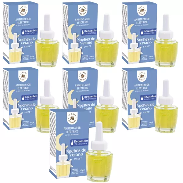 LA CASA DE LOS AROMAS Odświeżacz powietrza zapas  LETNIA NOC 20 ml, pakiet 7 szt.