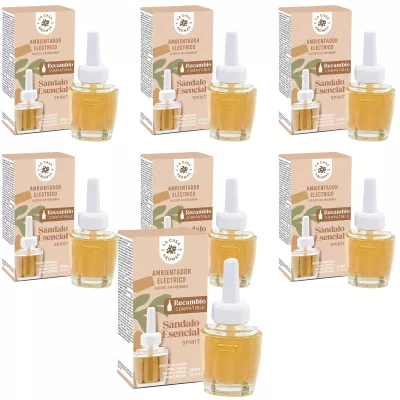 LA CASA DE LOS AROMAS Odświeżacz powietrza zapas  DRZEWO SANDAŁOWE 20 ml, pakiet 7 szt. 2