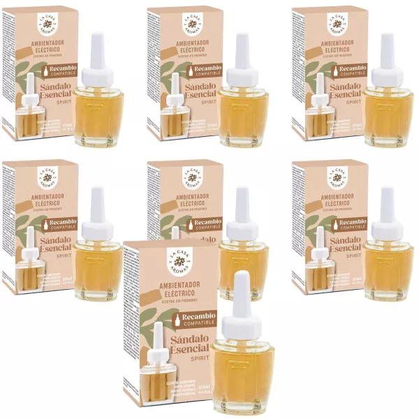 LA CASA DE LOS AROMAS Odświeżacz powietrza zapas  DRZEWO SANDAŁOWE 20 ml, pakiet 7 szt.