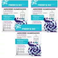 FRESH & GO Pochłaniacz wilgoci LAWENDA 100 g, pakiet 3 szt.
