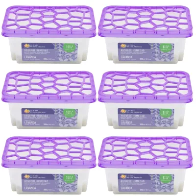 LA CASA DE LOS AROMAS Pochłaniacz wilgoci LAWENDA 300 ml, pakiet 6 szt.