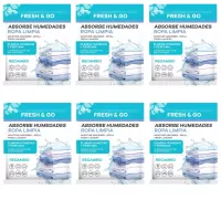 FRESH & GO Pochłaniacz wilgoci BAWEŁNA, wkład 300 g, pakiet 6 szt.