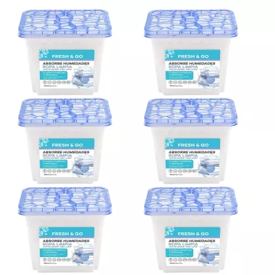 FRESH & GO Pochłaniacz wilgoci BAWEŁNA, pudełko 700 g, pakiet 6 szt.
